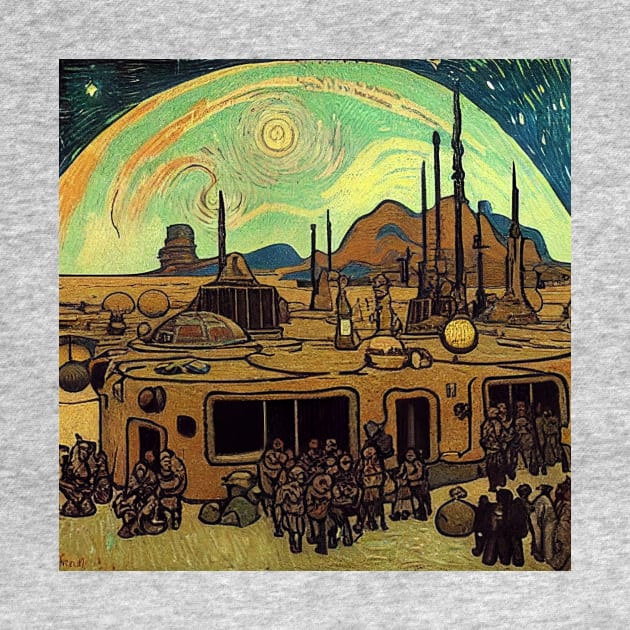 Starry Night in Mos Eisley Tatooine by Grassroots Green